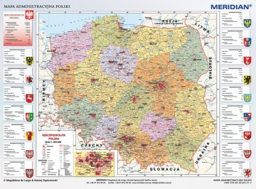 DUO Mapa administracyjna Polski / Polska fizyczna z elementami ekologii