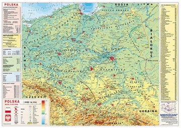 DUO Mapa administracyjna Polski / Polska fizyczna z elementami ekologii