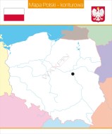 Nakładka magnetyczna 100 % - Mapa Polski stolica, kolor